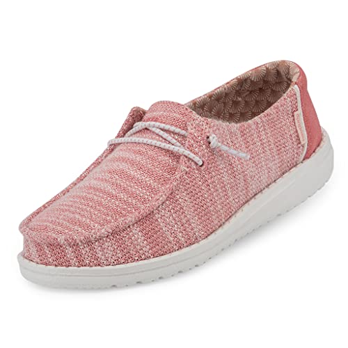 Hey Dude Wendy Youth - Schuhe für Mädchen - Farbe Stretch Coral Pearl - Freizeitschuhe im Mokassin-Stil - Größe 31 von Hey Dude