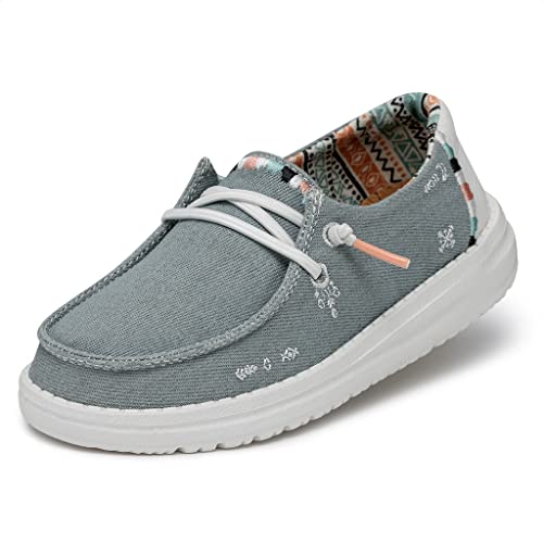 Hey Dude Wendy Youth Boho Moc Toe Shoes, Light Denim, 31 EU von Hey Dude