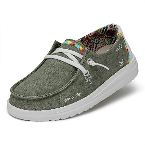 Hey Dude Wendy Youth Boho Moc Toe Shoes, Olive, 30 EU von Hey Dude