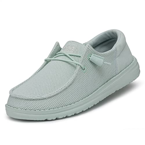 Hey Dude Wendy Youth Mädchen Leinen Grau Multiple Mädchenschuhe Mädchen Schnürhalbschuhe Bequem & leicht, Iced Mint, 36.5 EU von Hey Dude