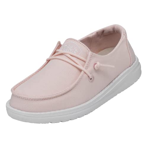 Hey Dude Wendy Youth Slub Canvas Moc Toe Shoes, Pink, 30 EU von Hey Dude