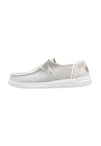 Hey Dude Damen Slipper Schuhe Wendy Slipper Textil Freizeit Elegant Slip-Ons Uni Wendy hellgrün Textil von HEYDUDE