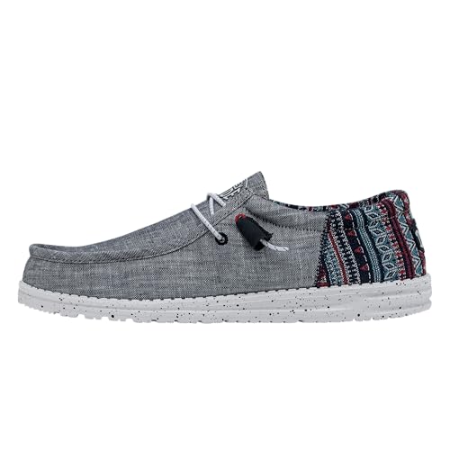 Hey Dude Herren Wally Funk Jacquard Tribe Größe 45 | Herrenschuhe | Herren-Slipper | bequem und leicht, Stamm, 43 EU von Hey Dude