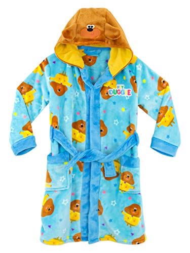 Hey Duggee Langarmkleid aus 100% Polyester mit Kapuze und Gürtel mit einem auffälligen Motiv aus Duggee und Sternen für Jungen 4-5 Jahre Mehrfarbig von Hey Duggee