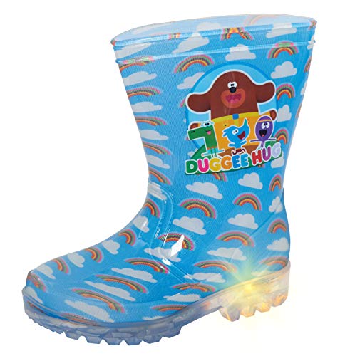 Hey Duggee Leuchtende Gummistiefel Kinder Gummistiefel Jungen Gummistiefel Mädchen Regenbogen Gummistiefel Schnee Regenschuhe, blau, 25 EU von Hey Duggee