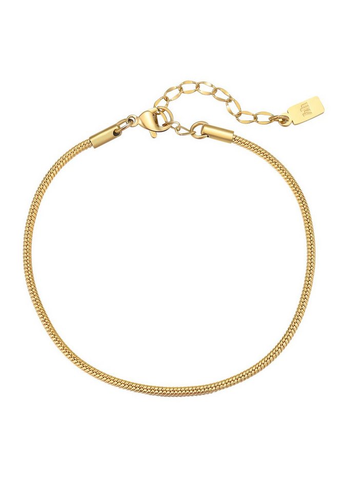 Hey Happiness Edelstahlarmband Snake Schlangenkette, Vergoldetes Schlangen Armband Damen, wasserfest von Hey Happiness