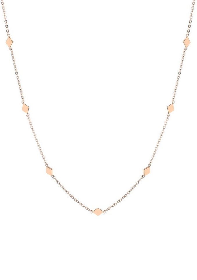 Hey Happiness Edelstahlkette Damen Geo Rhombus, Vergoldet 18K Gold Roségold, Kette Anhänger Viereck, wasserfest Hey Happiness Edelstahlkette Damen Geo Rhombus, Vergoldet 18K Gold Roségold, Kette Anhänger Viereck, wasserfest von Hey Happiness