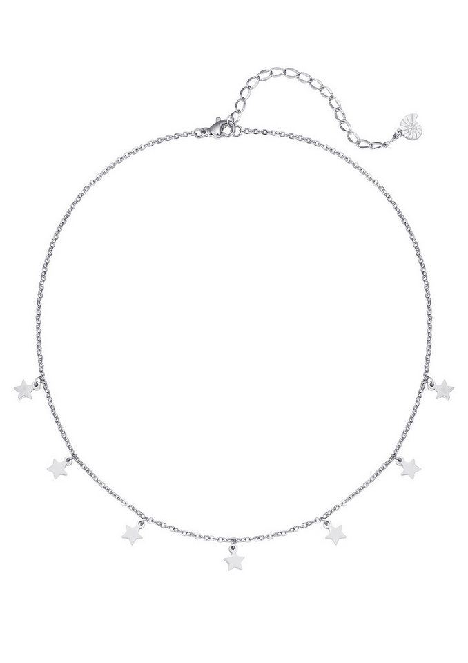 Hey Happiness Edelstahlkette Choker Sterne, Edelstahl vergoldet, Damen Halskette Stern Anhänger, wasserfest von Hey Happiness