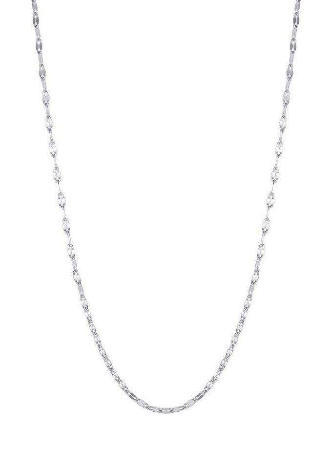 Hey Happiness Edelstahlkette Damen oval gliedrig, 18K Gold Roségold Plattenkette, Halskette Rolo, Glieder Ankerkette flach, wasserfest von Hey Happiness