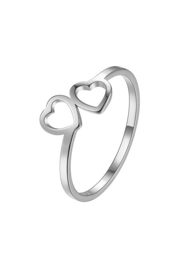 Hey Happiness Fingerring Herzen, Zarter Ring, 18K Vergoldeter Edelstahlring, Herzring für Damen Hey Happiness Fingerring Herzen, Zarter Ring, 18K Vergoldeter Edelstahlring, Herzring für Damen von Hey Happiness