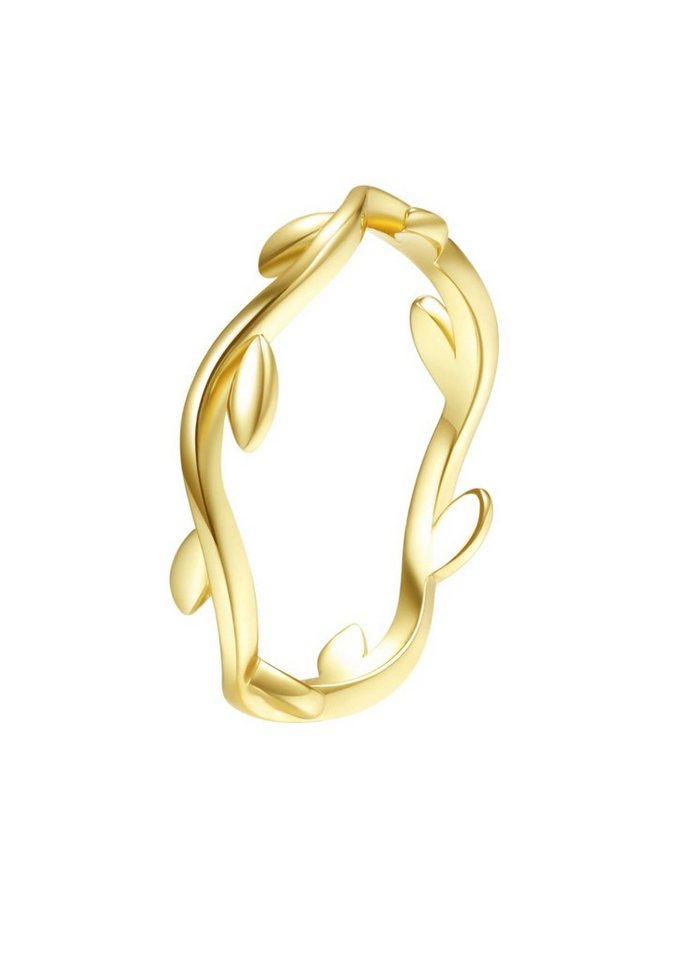 Hey Happiness Fingerring Blatt Wickelring, 18K Roségold vergoldet, Schmaler Ring Damen Silber 925, Größe 52 54 57, Geschenkidee Hey Happiness Fingerring Blatt Wickelring, 18K Roségold vergoldet, Schmaler Ring Damen Silber 925, Größe 52 54 57, Geschenkidee von Hey Happiness