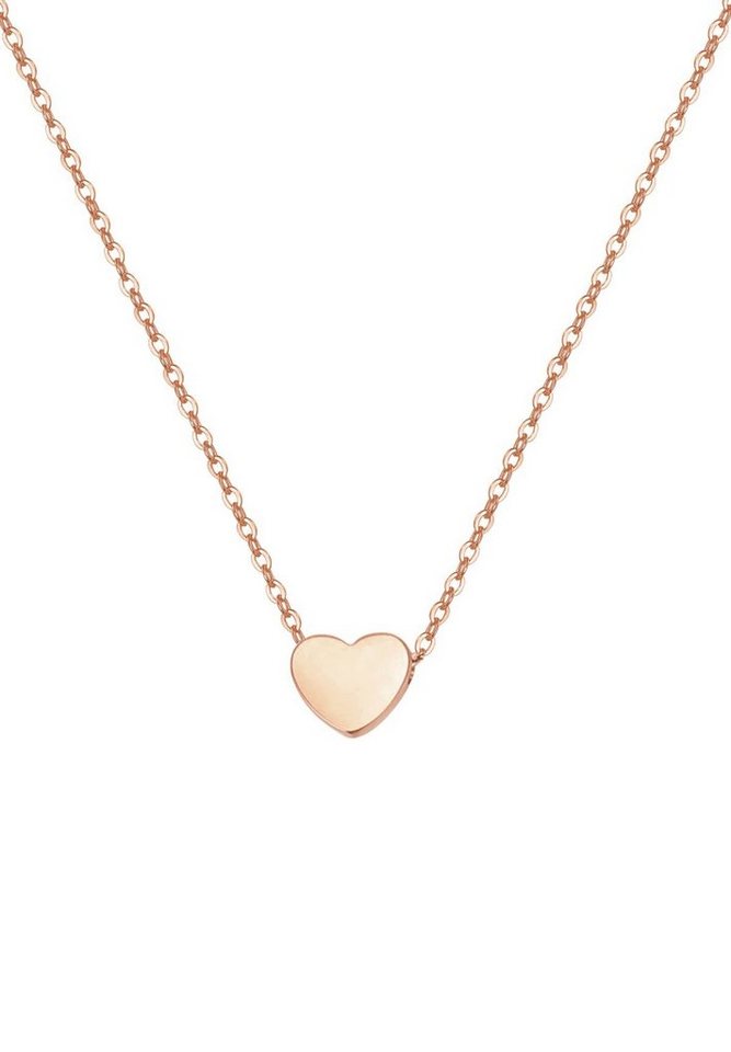 Hey Happiness Herzkette Sweetheart Anhänger Halskette Damen, 18K Gold Roségold, Edelstahl Kette Herz Love hängend, wasserfest von Hey Happiness