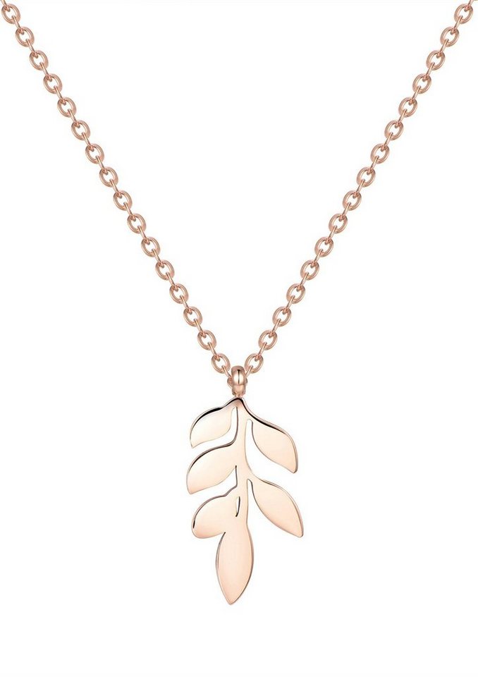 Hey Happiness Kette mit Anhänger Blatt, vergoldet, Feine Lange Halskette Damen, wasserfest Hey Happiness Kette mit Anhänger Blatt, vergoldet, Feine Lange Halskette Damen, wasserfest von Hey Happiness