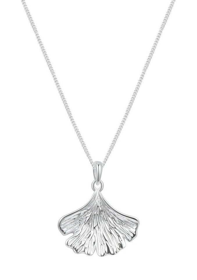 Hey Happiness Kette mit Anhänger Silber 925 Damen Ginkgo, 18K Vergoldet Charm Fächer, Halskette Gingko Blatt hängend, Talisman von Hey Happiness