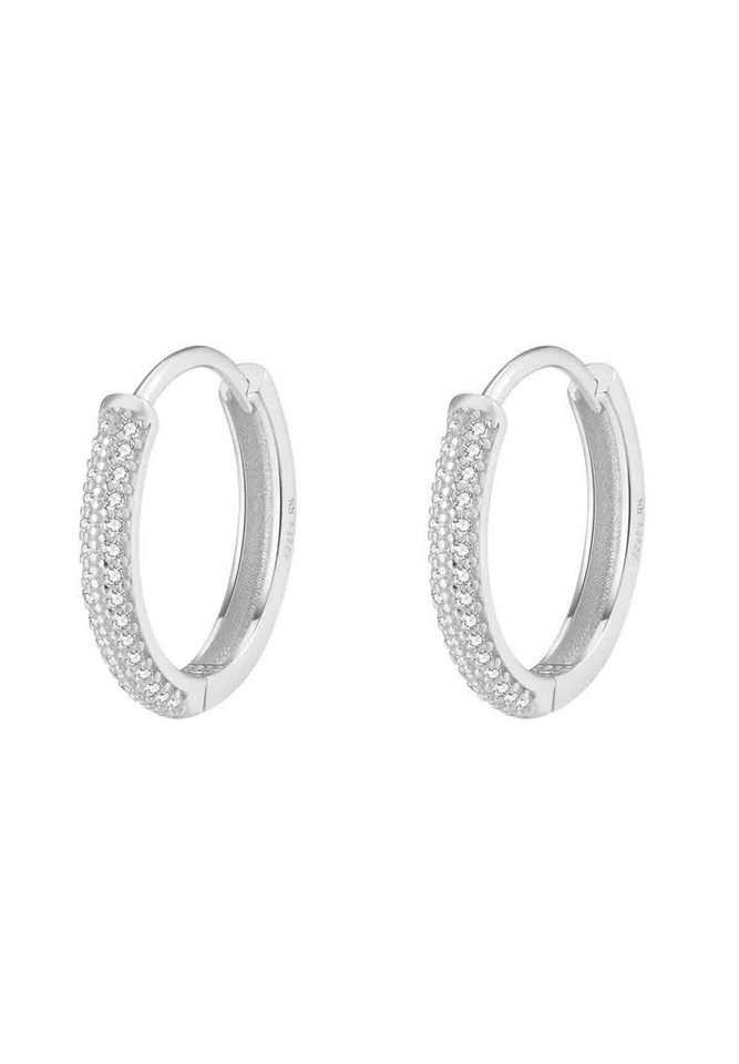 Hey Happiness Paar Creolen Doppel Zirkonia, Klein / Mittel, Schicke Silber 925 Damen Ohrringe, vergoldet & hypoallergen Hey Happiness Paar Creolen Doppel Zirkonia, Klein / Mittel, Schicke Silber 925 Damen Ohrringe, vergoldet & hypoallergen von Hey Happiness