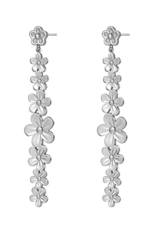 Hey Happiness Paar Ohrhänger Gänseblümchen Kaskade, Filigrane Statement Ohrringe Blumen für Damen, vergoldet von Hey Happiness