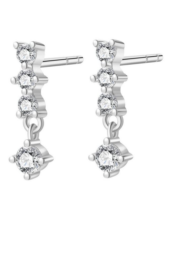 Hey Happiness Paar Ohrhänger Silber Ohrstecker Tropfen Kristall hängend, 18K Vergoldet, 925 Silber Ohrringe Damen Geo Zirkon klein, Brautschmuck Hey Happiness Paar Ohrhänger Silber Ohrstecker Tropfen Kristall hängend, 18K Vergoldet, 925 Silber Ohrringe Damen Geo Zirkon klein, Brautschmuck von Hey Happiness