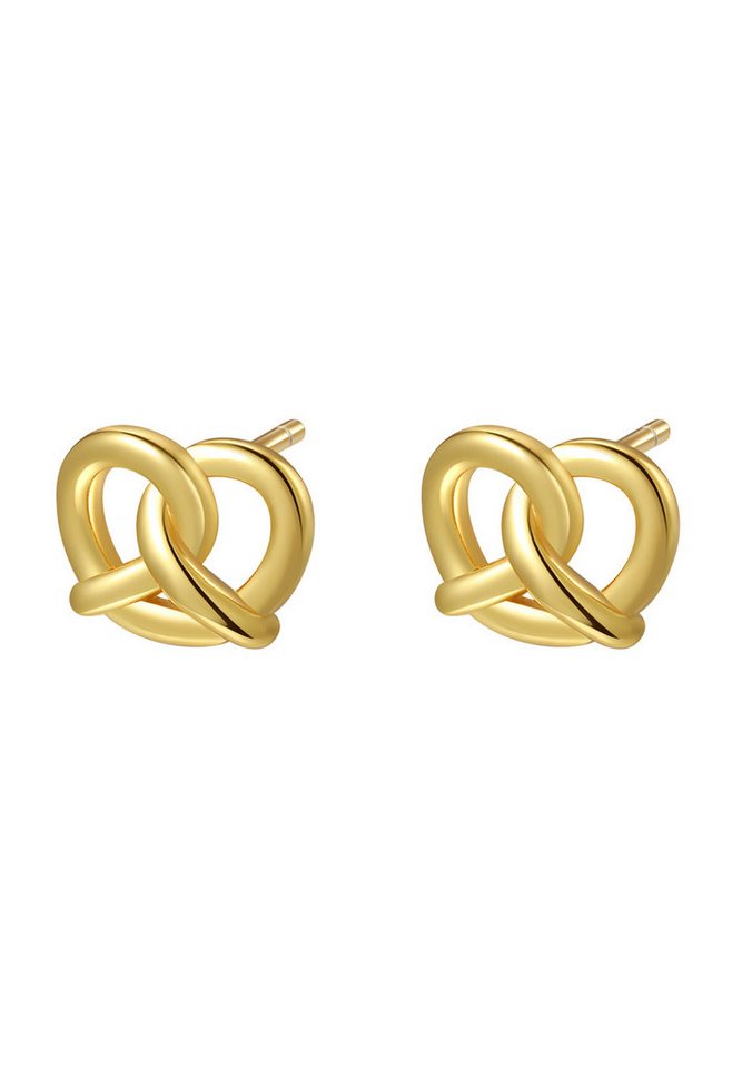 Hey Happiness Paar Ohrstecker Kirschen Banane Avocado Brezel Croissant, Zirkonia, Damen Ohrringe Silber 925 Vergoldet 18K Gold Roségold, Geschenk Idee von Hey Happiness