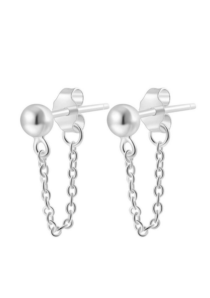 Hey Happiness Paar Ohrstecker Kugel Kette Anhänger, Tropfen Ohrringe 18K vergoldet, Kette Ohrringe 925 Silber Damen, Geschenk Idee von Hey Happiness