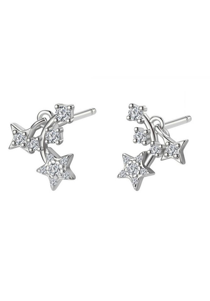 Hey Happiness Paar Ohrstecker Stern Nachthimmel, mit Zirkonia, Zarte Kleine Damen Ohrringe Silber 925 Hey Happiness Paar Ohrstecker Stern Nachthimmel, mit Zirkonia, Zarte Kleine Damen Ohrringe Silber 925 von Hey Happiness