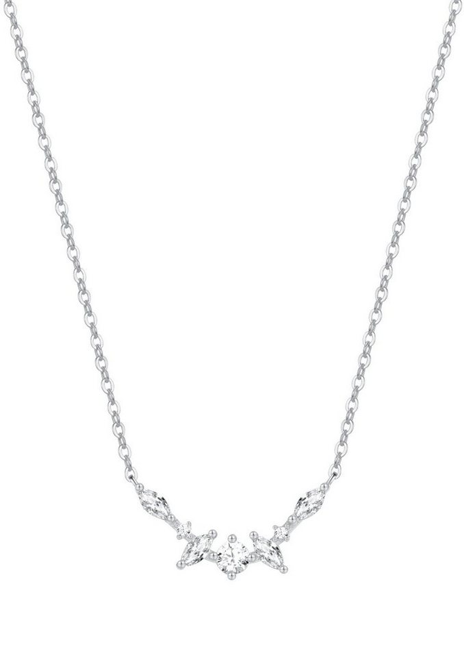 Hey Happiness Silberkette Kette Silber 925 für Damen mit Anhänger Zirkonia, Silber Halskette mit Edelsteinen, 18K Vergoldung, Hochzeitschmuck von Hey Happiness