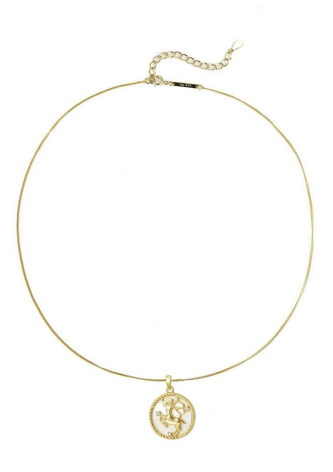 Hey Happiness Silberkette Damen mit Sternzeichen Anhänger & Zirkonia, 925 Silber Horoskop Kette, Tierkreis Zeichen Schmuck von Hey Happiness
