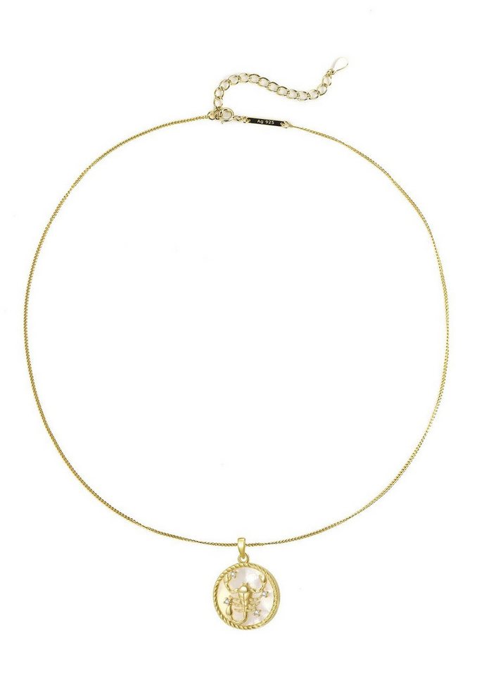 Hey Happiness Silberkette Damen mit Sternzeichen Anhänger & Zirkonia, 925 Silber Horoskop Kette, Tierkreis Zeichen Schmuck von Hey Happiness