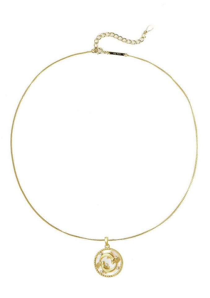 Hey Happiness Silberkette Damen mit Sternzeichen Anhänger & Zirkonia, 925 Silber Horoskop Kette, Tierkreis Zeichen Schmuck von Hey Happiness