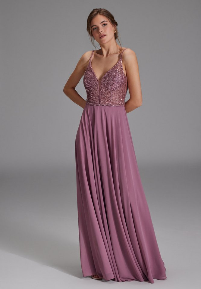 Hey Kyla Abendkleid - Abendkleid aus Materialmix Taillierter Schnitt mit ausgestelltem Rockteil von Hey Kyla