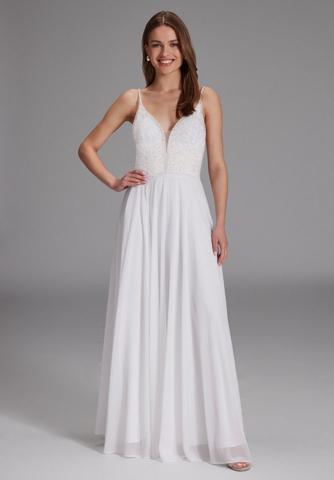 Hey Kyla Abendkleid - Abendkleid aus Materialmix Taillierter Schnitt mit ausgestelltem Rockteil von Hey Kyla