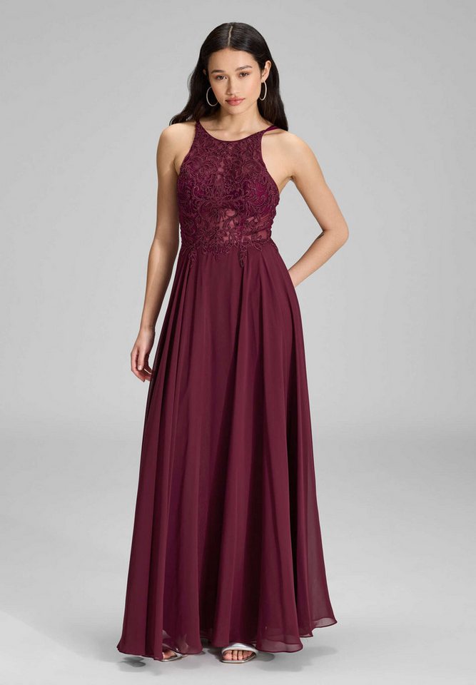 Hey Kyla Abendkleid - Abendkleid mit Stickerei und Chiffonrock Taillierter Schnitt mit fließendem Rockteil von Hey Kyla