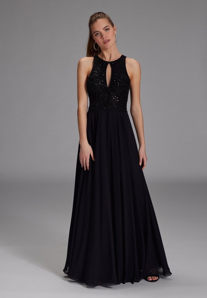 Hey Kyla Abendkleid - Abendkleid mit Stickerei und Cut-Out Detail Taillierter Schnitt mit ausgestelltem Rockteil von Hey Kyla