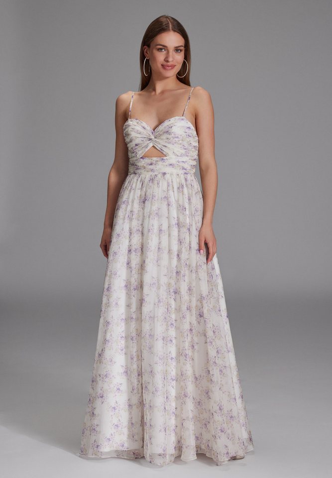 Hey Kyla Abendkleid - Fließendes Printkleid mit Cut-Out Detail A-Linie von Hey Kyla