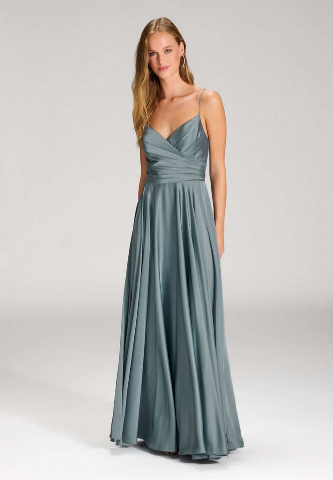 Hey Kyla Abendkleid - Satinkleid mit Schnürung am Rücken Taillierter Schnitt mit fließendem Rockteil von Hey Kyla