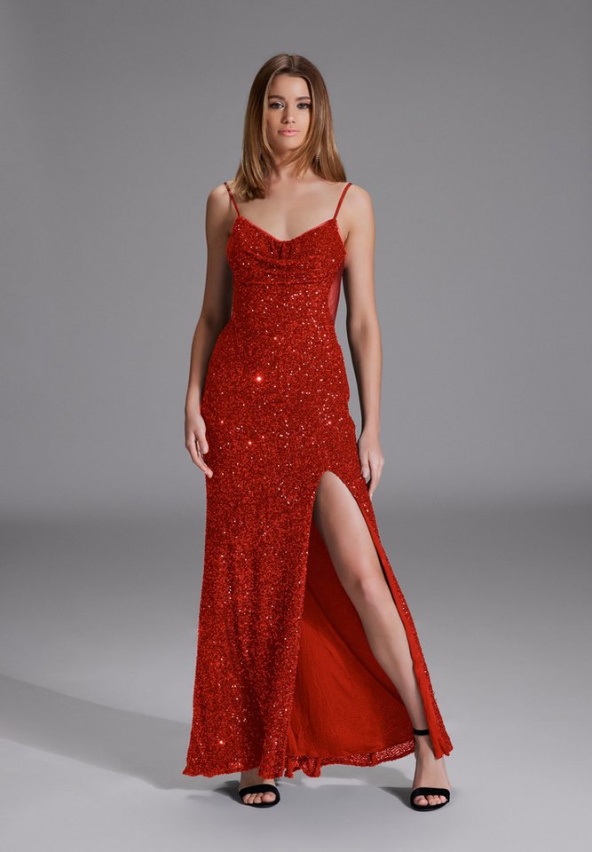 Hey Kyla Abendkleid - Slipdress mit transparenter Rückenpartie Figurbetonte Passform von Hey Kyla