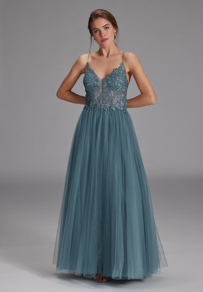 Hey Kyla Abendkleid - Tüll-Abendkleid mit Spitzenstickerei A-Linie von Hey Kyla