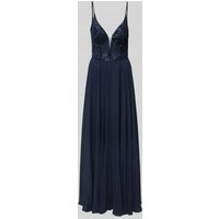 Hey Kyla Abendkleid mit Paillettenbesatz in Dunkelblau, Größe 42 von Hey Kyla