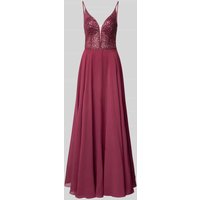 Hey Kyla Abendkleid mit Paillettenbesatz in Dunkelrot, Größe 40 von Hey Kyla