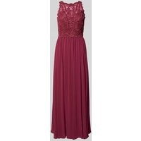 Hey Kyla Abendkleid mit Spitzenbesatz in Dunkelrot, Größe 32 von Hey Kyla