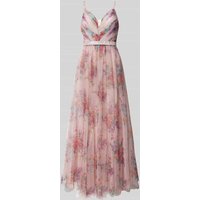 Hey Kyla Abendkleid mit tiefem V-Ausschnitt in Rose, Größe 40 von Hey Kyla