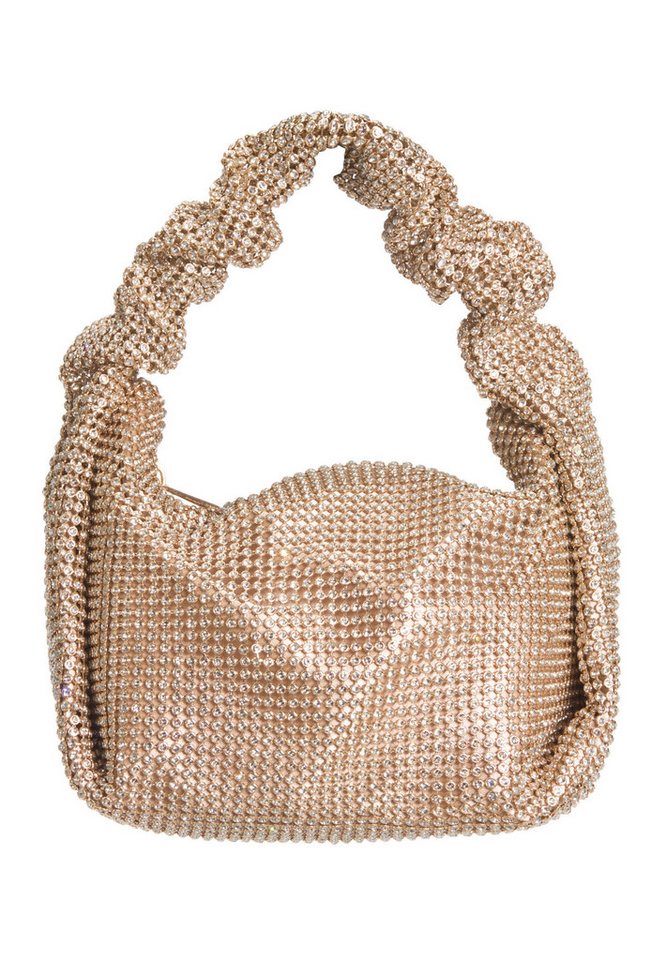 Hey Kyla Abendtasche - Henkeltasche aus glänzendem Strassgewebe, All-Over Ziersteinbesatz von Hey Kyla