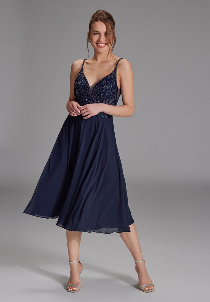 Hey Kyla Cocktailkleid Cocktailkleid aus Materialmix von Hey Kyla