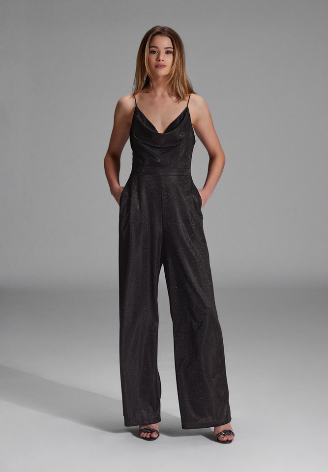 Hey Kyla Jumpsuit - Jumpsuit mit Schimmereffekt Oberteil in figurbetonter Passform von Hey Kyla
