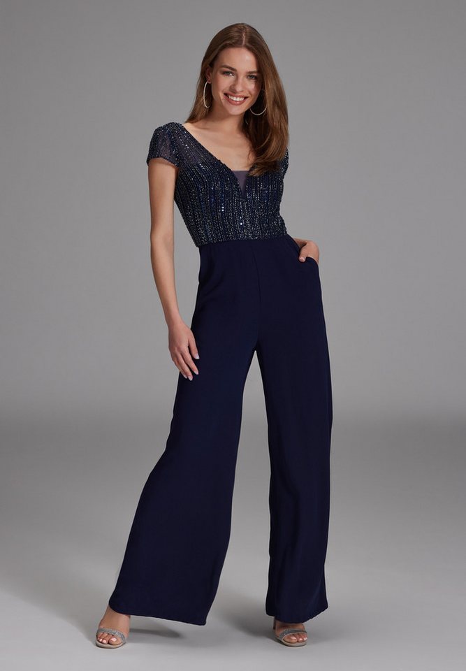 Hey Kyla Jumpsuit - Jumpsuit mit Stickerei und kleinem Ärmelansatz Oberteil in figurbetonter Passform von Hey Kyla