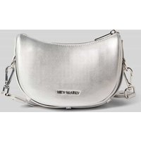 Hey Marly Handtasche mit Label-Applikation Modell 'Sporty Sister' in Silber, Größe 1 von Hey Marly