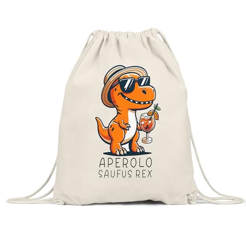 Hey!Print Aperolo Saufus Rex Turnbeutel Lustig T-REX Aperol Sommer Cocktail von Hey!Print