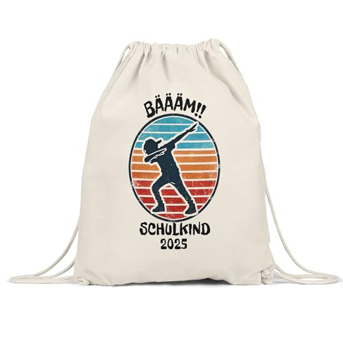 Hey!Print Bääm! Schulkind 2025 Turnbeutel Einschulung Geschenk Schulanfang Schule von Hey!Print