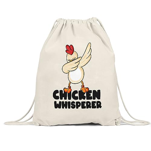 Hey!Print Chicken Whisperer Turnbeutel Gymsack Huhn-Fans Bauernhof Chicken Hühnerhof Geschenk von Hey!Print