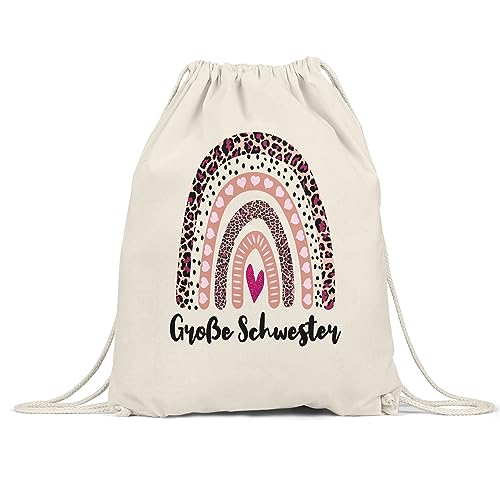 Hey!Print Große Schwester Turnbeutel Gymsack Sisters Beschützerin Geborgenheit Liebe Familie Zusammenhalt Freude Spaß Sisterlove Fun von Hey!Print