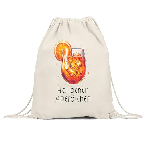 Hey!Print Hallöchen Aperölchen Turnbeutel Sommer Aperol JGA Mädelsabend Geschenk von Hey!Print